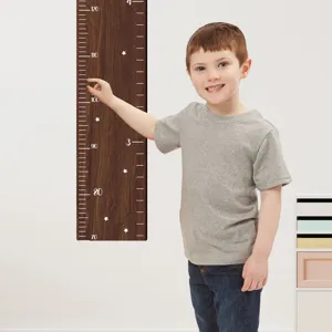 Medidor de altura de madera para niños regla colgante de pared con decoración de estrellas