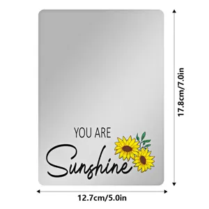 Espejo magnético para taquilla con diseño de girasol, espejo acrílico decorativo para gimnasio 18cm