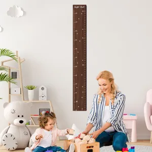 Hermosa regla de crecimiento de madera para colgar en la pared decoración infantil niños