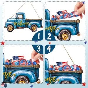 Appendiporta per camion in legno intercambiabile decorazione per la casa di festa con inserti.