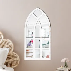 Arch window mirror wall sticker, decorative acrylic mirror for living room and bedroom.