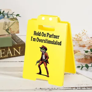 Funny office desk decor acrylic warning sign miniature funny prank gift for colleagues and friends.