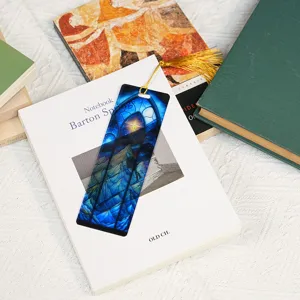 Dragon pattern translucent acrylic bookmark student stationery craft reading accessory new