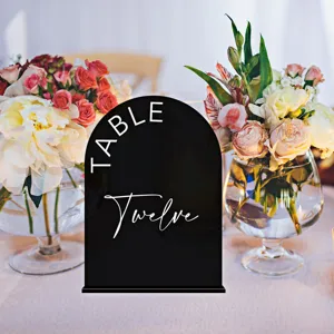 Acrylic wedding table number sign arch tabletop decor for wedding party reception party
