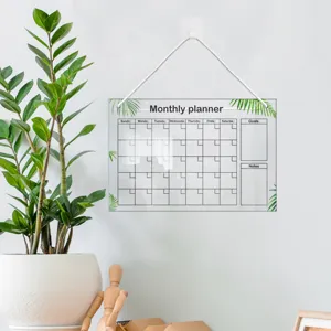 Acrylic monthly planner hanging calendar board dry erase board weekly schedule wall memo board