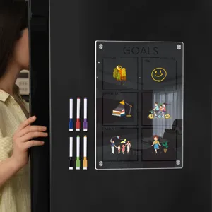 Transparente acryl magnetische wischfeste woche kalender memo tafel für kühlschrank