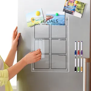 Transparente Acryl Magnetische Trockenabwischbare Kalender Tafel für den Kühlschrank