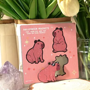 Holz Wasserschwein Kühlschrankmagnet Set Süße Tier Magnetische Aufkleber Küche Deko