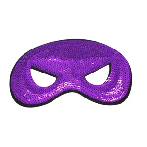 Mascara de ojos con lentejuelas moradas para fiesta disfraz ninos rendimiento vacaciones props