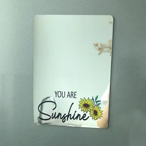 Espejo magnético para taquilla con frase motivacional y diseño de girasol para la escuela.