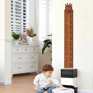 Grafico de crecimiento de madera jirafa regla de pared infantil decoracion pegatina