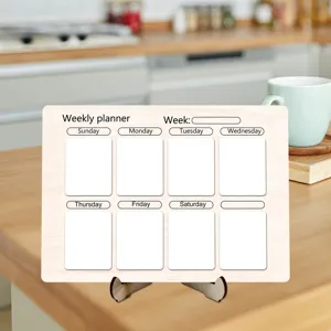 Tableau planificateur hebdomadaire en bois support de bureau calendrier cuisine outil d'organisation