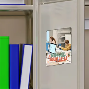 Espejo magnético para casillero acrílico letrero decorativo con frase motivacional 1pz