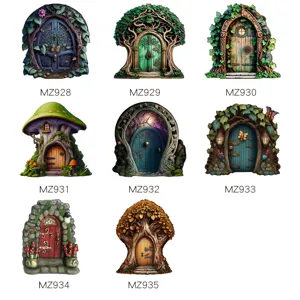 Houten Sprookjes Elvenport Paddenstoel Huis Buitentuin Binnenplaats Decor Miniatuur Microlandschap Ornament Kunst