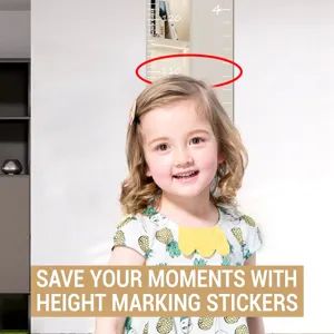 Acrylic height growth chart wall sticker for kids room decorative wall mural ruler.