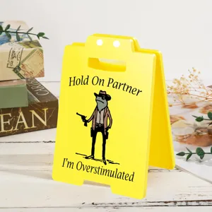 Funny office desk decor acrylic funny sign cute frog table ornament gift novelty desk display