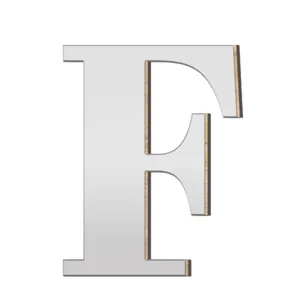 3D Acryl Spiegel Hout Letter F Muursticker Voor Huisdecoratie DIY Alfabet Wand Bord