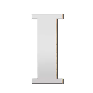 Acryl gespiegelde houten 3D letter muursticker huisdecoratie alfabet teken stuk