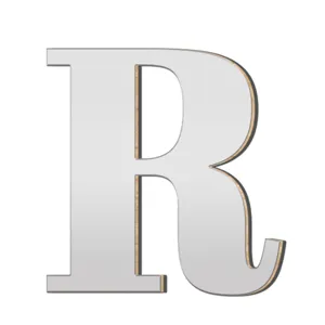 Acryl spiegel houten letter R muursticker huisdecoratie gepersonaliseerd alfabet ontwerp