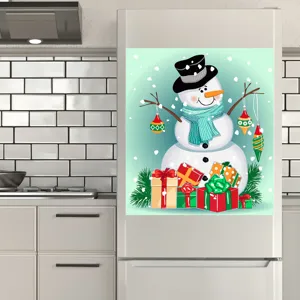 Weihnachten kühlschrankmagnet spülmaschinenaufkleber süßer schneemann urlaub dekoration