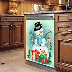 Weihnacht Schneemann Spuelmaschine Magnet Abdeckung Aufkleber Dekoer Kueche Heim.
