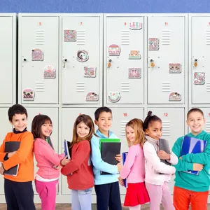 Cute summer locker decorative magnetic stickers set for fridge and school metal cabinets.