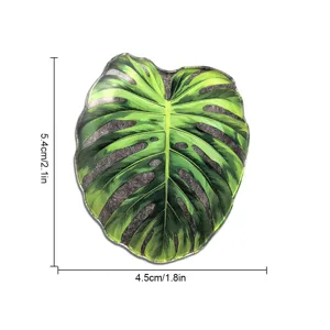 Aimant de réfrigérateur en acrylique feuille de monstera, autocollant plante tropicale.