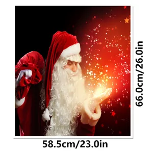 Weihnachtsmann Spuelmaschine magnetischer Aufkleber dekorative Kuehlschrankfolie.
