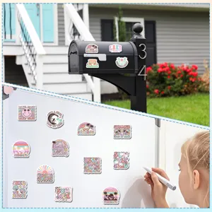 Cute summer magnetic stickers for fridge, locker and mailbox home decoration and display.