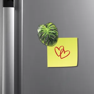 Autocollant magnétique de réfrigérateur plante tropicale en acrylique créatif.