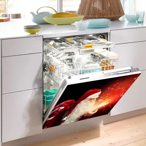 Weihnachten Spuelmaschine Magnetische Abdeckung Aufkleber Kueche Dekoration Panel Wrap