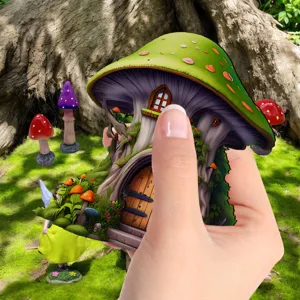 Sprookjes paddenstoel huis figuur tuin decor hars micro landschap ornament schattige miniatuur