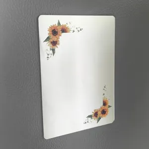 Espejo magnético para taquilla con diseño de girasol, espejo de maquillaje acrílico escolar.