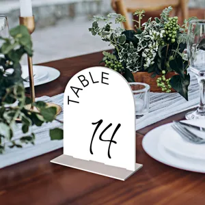 Acrylic arched table number sign for wedding party event banquet table decor display