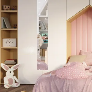 Acrylic mirror height wall sticker for kids room, height growth chart ruler decor.