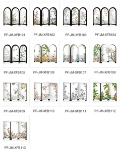 Mini desktop mirror screen room divider French vintage floral bird decorative ornament