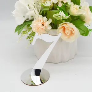Acrylic Table Number 7 Wedding Table Place Card Restaurant Number Sign Holder Detail View