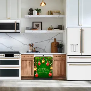 Weihnachten Geschirrspüler magnetische Abdeckung Aufkleber für Küche Feiertag Heimdekoration.