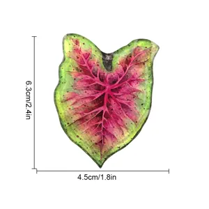 Aimant de réfrigérateur en acrylique feuillage de plante tropicale autocollant