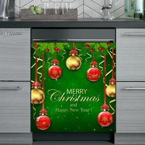 Weihnachten Geschirrspüler Magnetaufkleber dekorative Abdeckung für die Küche Feiertag.
