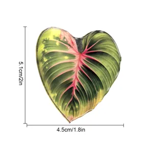 Autocollant magnétique de réfrigérateur en forme de feuille de plante tropicale