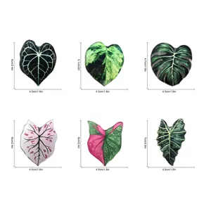 Aimant de réfrigérateur magnétique de plante tropicale en acrylique créatif, détail feuilles.