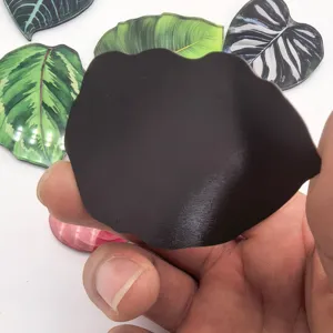 Sticker magnétique pour réfrigérateur feuille de plante tropicale aimant décoratif acrylique