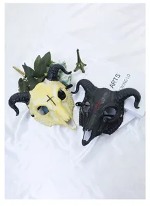 Halloween goat skull mask horror devil mask full face costume party cosplay props set