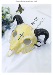 Halloween goat skull mask horror party cosplay prop full face animal mask for adults