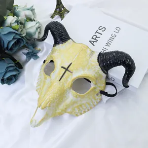 Halloween goat mask horror skull mask cosplay party full face costume animal prop decor
