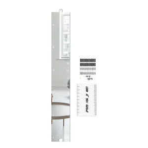 Acrylic mirror height growth chart wall sticker for kids room nursery bedroom decor