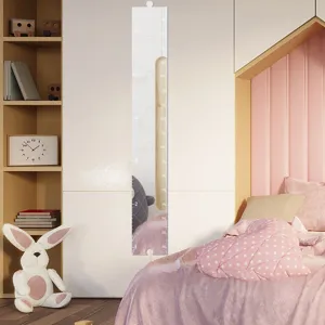 Acrylic mirror height chart wall sticker kids room growth ruler decorative puzzle mural 190cm