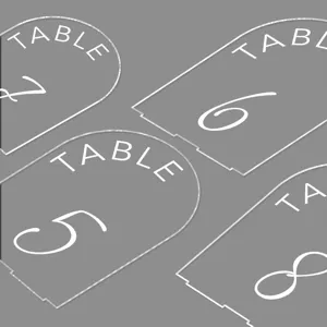 Clear acrylic wedding table numbers arched table signs for reception decor party display