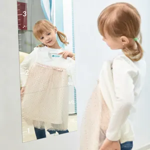 Acrylic mirror height ruler wall sticker for kids room growth chart wall decor